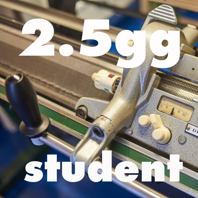 Dubied 2.5gg industrial knitting machine hire. Student Rate.