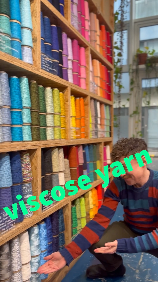 Viscose yarns for machine knitting
